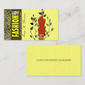 Boldness Allure Leopardパターンファッションデザイナ 名刺 (正面/裏面)