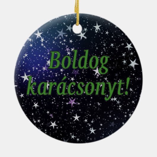 Boldogのkarácsonyt! ハンガリーのgfのメリークリスマス セラミックオーナメント (裏面)