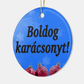 Boldogのkarácsonyt! ハンガリーbfのメリークリスマス セラミックオーナメント (左)