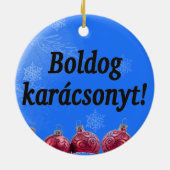 Boldogのkarácsonyt! ハンガリーbfのメリークリスマス セラミックオーナメント (裏面)