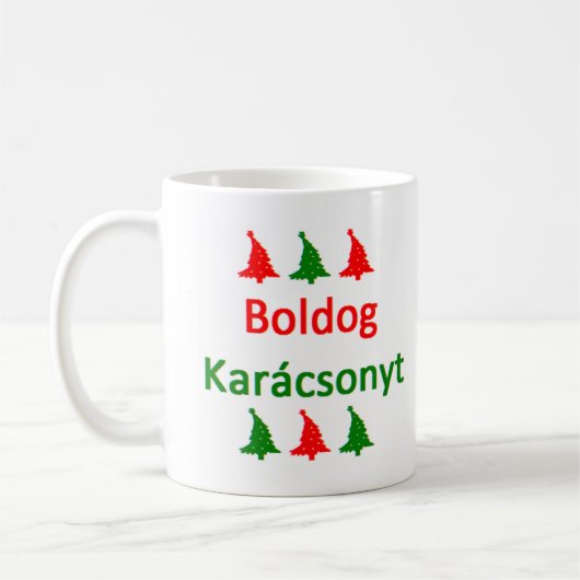 boldog karacsonytコーヒーマグ コーヒーマグカップ (左)