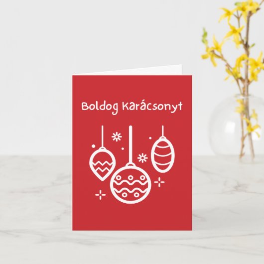 Boldog Karácsonyt カード (黄色い花)