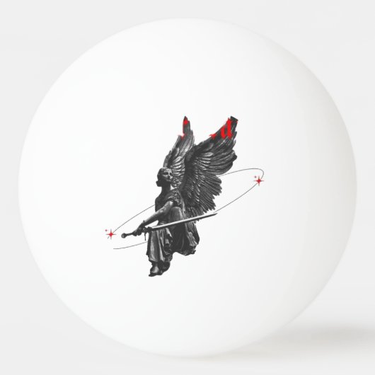 bolinha de ping pong 3 estatua arcanja  卓球ボール (正面)