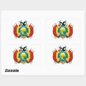 Bolivia country coat arms symbol emblem flag 長方形シール (シート)