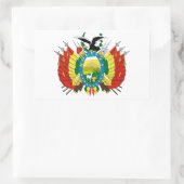 Bolivia country coat arms symbol emblem flag 長方形シール (バッグ)