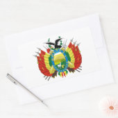 Bolivia country coat arms symbol emblem flag 長方形シール (封筒)