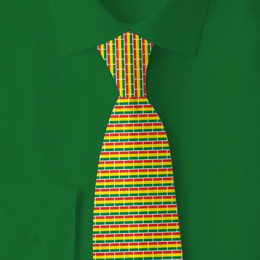 Bolivia Flag Brick Pattern ネクタイ