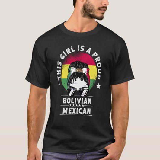 Bolivia Flag Mexico Grown Women Girl Citizen Pride Tシャツ (正面)