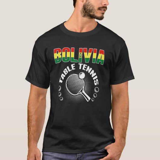 Bolivia Table Tennis Support Bolivian Ping Pong Tシャツ (正面)