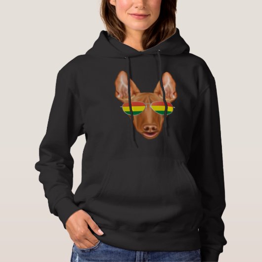 Bolivian Flag Pharaoh Hound Dog Bolivia Pocket パーカ (正面)