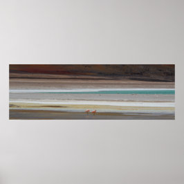 Bolivian Lagoon with Flamingos - Photograph ポスター