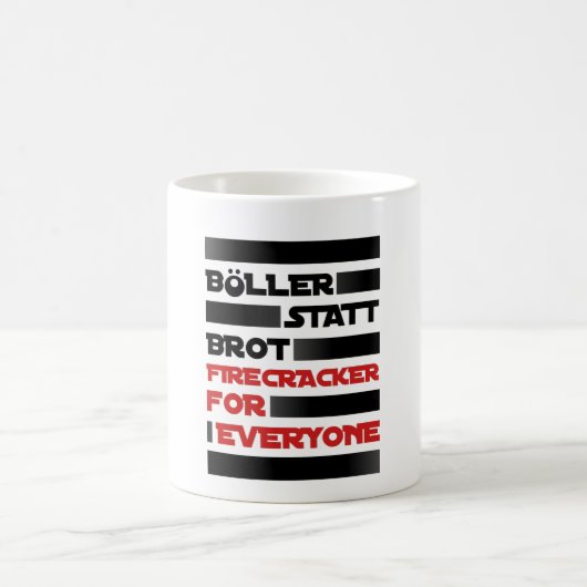 Böller statt Brot ! コーヒーマグカップ (中央)