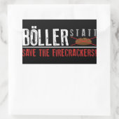 Böller statt Brot ! 長方形シール (バッグ)