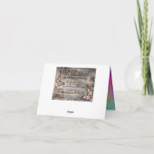 Bollywoodのアラビアンナイトはメッセージカード感謝していしています サンキューカード (裏面)