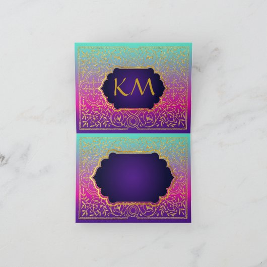 Bollywoodのアラビアンナイトはメッセージカード感謝していしています サンキューカード (内部)