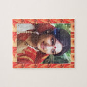 Bollywoodの花型女性歌手の女優のインドの美しいの映画館の女の子 ジグソーパズル (横)