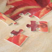 Bollywoodの花型女性歌手の女優のインドの美しいの映画館の女の子 ジグソーパズル (側面)