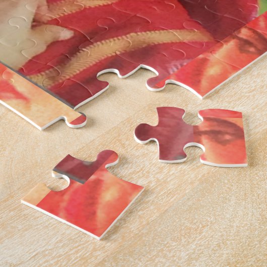 Bollywoodの花型女性歌手の女優のインドの美しいの映画館の女の子 ジグソーパズル (側面)