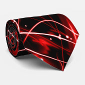 BOLOメンズレッド抽象芸術サテンタイ ネクタイ (ロール)
