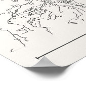 Bologna City Map Poster Modern Minimal Urban art  ポスター (角)