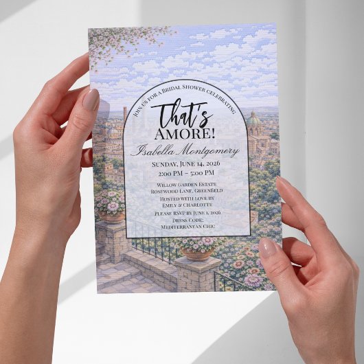 Bologna Italian Themed Bridal Shower 招待状