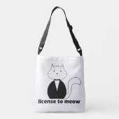 Bolsa Ajustável Shoulder bag Cat, License to Meow クロスボディバッグ (裏面)