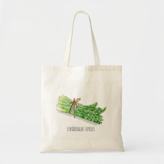 bolsa algodón gigante "espárragos verdes" トートバッグ
