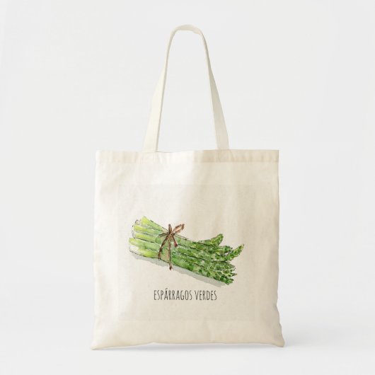 bolsa algodón gigante "espárragos verdes" トートバッグ (正面)