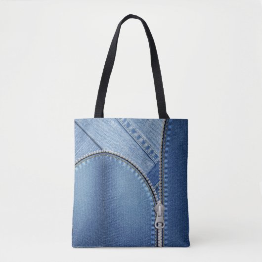 bolsa azul jeans トートバッグ (正面)