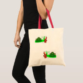 bolsa con dos caracoles verdes トートバッグ (正面(商品))