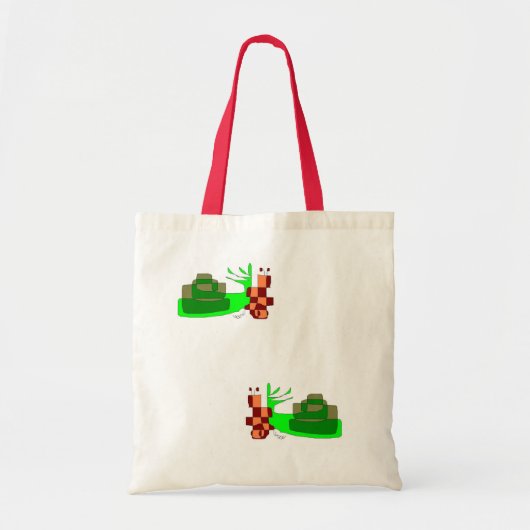 bolsa con dos caracoles verdes トートバッグ (正面)