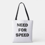 bolsa con frase need for speed  トートバッグ (裏面)