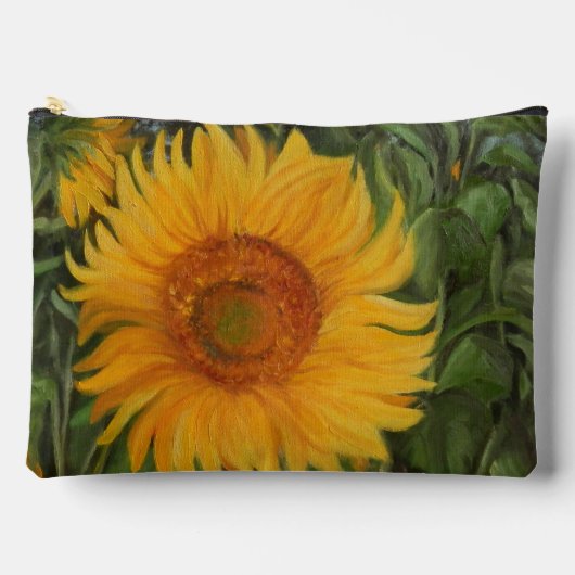 bolsa con girasol que te alegrará tu día アクセサリーポーチ (正面)