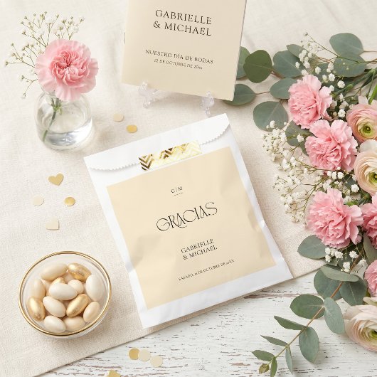 Bolsa de Recuerdo de Boda Español Gracias フェイバーバッグ