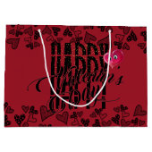 Bolsa de regalo con feliz san Valentin y corazón ラージペーパーバッグ (裏面)