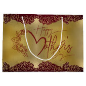 Bolsa de regalo con rosas para día de madre ラージペーパーバッグ (裏面)