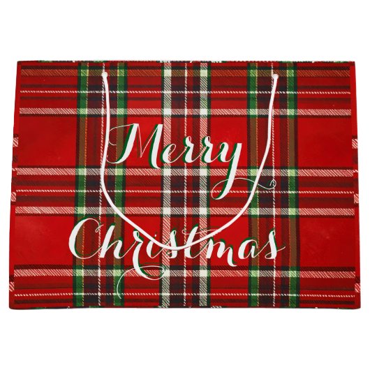Bolsa de Regalo Estilo Tartán  ラージペーパーバッグ (正面)