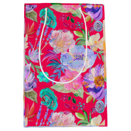 Bolsa de regalo floral ミディアムペーパーバッグ