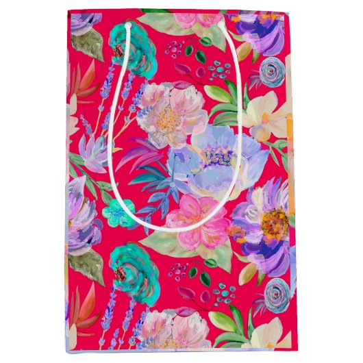 Bolsa de regalo floral ミディアムペーパーバッグ (正面)