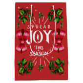Bolsa de Regalo Navideña 'Spread Joy This Season' ミディアムペーパーバッグ (裏面)