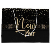 Bolsa de regalo negra elegante para año nuevo ラージペーパーバッグ (裏面)