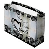 Bolsa de regalo plateada para día de madre ラージペーパーバッグ (裏面アングル)