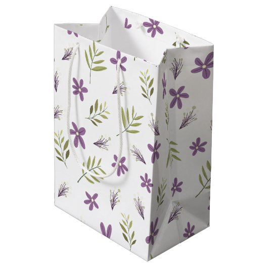 Bolsa de regalo Violetas y flores silvestres ミディアムペーパーバッグ (裏面アングル)