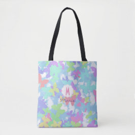 Bolsa de tela con estampado de mariposa トートバッグ