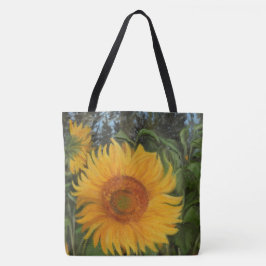 Bolsa de tela con girasol enorme トートバッグ