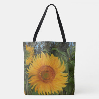 Bolsa de tela con girasol enorme トートバッグ