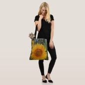 Bolsa de tela con girasol enorme トートバッグ (モデル)