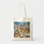 Bolsa de tela con paisaje navideño トートバッグ (正面)