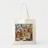 Bolsa de tela con paisaje navideño トートバッグ (正面)