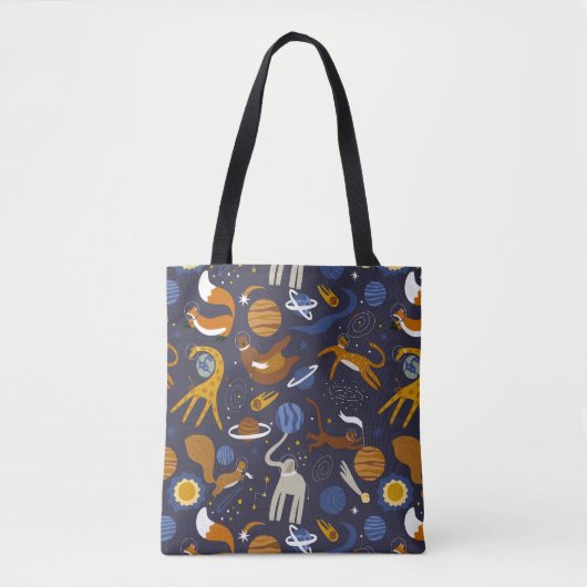Bolsa de tela de la colección Animals Outer Space トートバッグ (正面)
